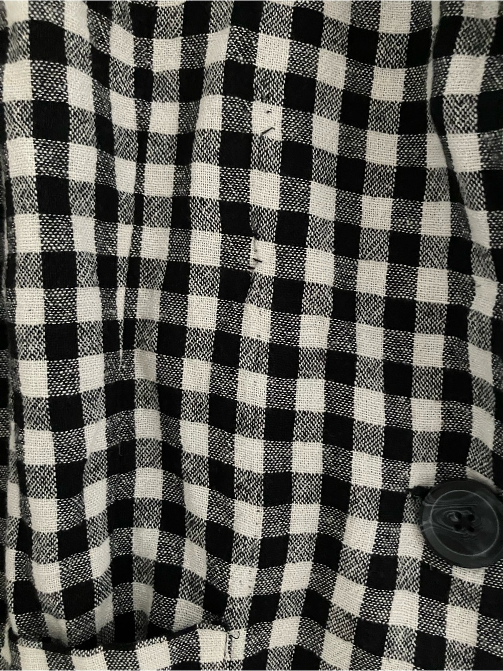 SANCTUARY Black and White Checkered Linen Blend Blazer Jacket Large L NEW NWT - Picture 6 of 13